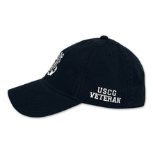 Load image into Gallery viewer, Coast Guard Seal Veteran Twill Hat (Navy)