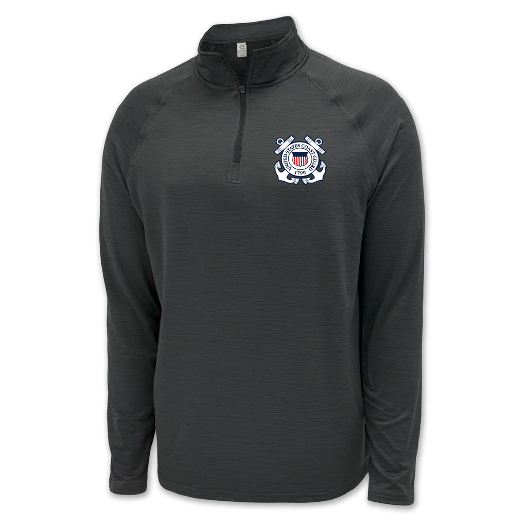 Coast Guard Seal Logo Performance 1/4 Zip (Charcoal)