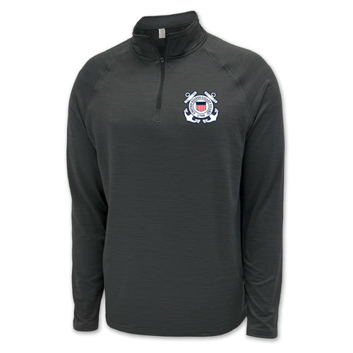 Coast Guard Seal Logo Performance 1/4 Zip (Charcoal)