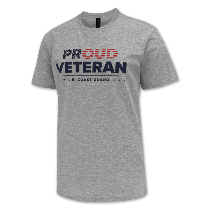 Coast Guard Proud Veteran T-Shirt (Grey)