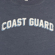 Load image into Gallery viewer, Coast Guard Ladies Distressed Arch T-Shirt (Washed Navy)