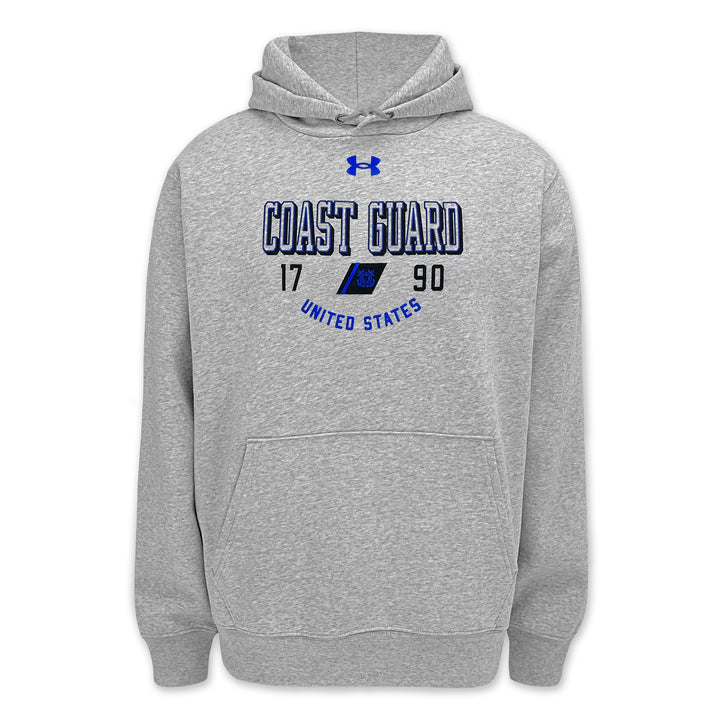Coast Guard Under Armour 1790 Icon Fleece Hood (Grey)