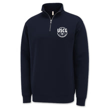 Load image into Gallery viewer, Pick Your Design Coast Guard 1/4 Zip Sweatshirt (Navy)