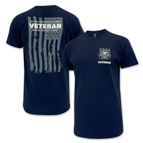 Coast Guard Veteran Flag T-Shirt (Navy)