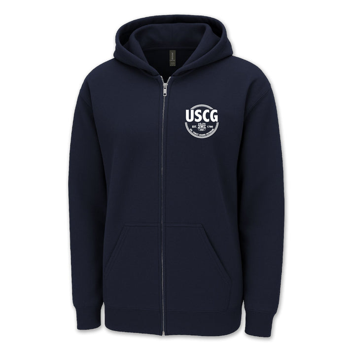 Pick Your Design Coast Guard Full Zip Hooded Sweatshirt