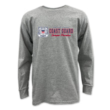 Load image into Gallery viewer, Pick Your Design Coast Guard Youth Long Sleeve T-Shirt (Grey)