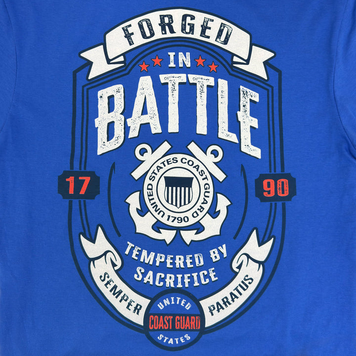 Coast Guard Forged in Battle T-Shirt (Royal)