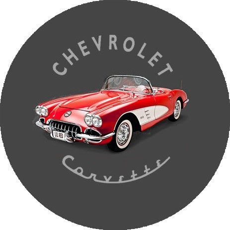 Corvette Stingray Red White and Blue T-Shirt (Charcoal)