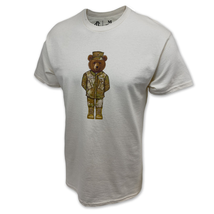 Crew Dog Army Uniform Bear T-Shirt (Cream)