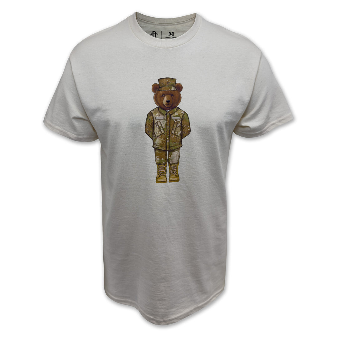 Crew Dog Army Uniform Bear T-Shirt (Cream)