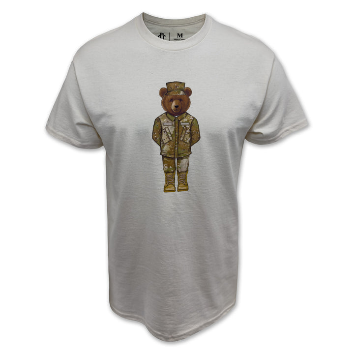 Crew Dog Army Uniform Bear T-Shirt (Cream)