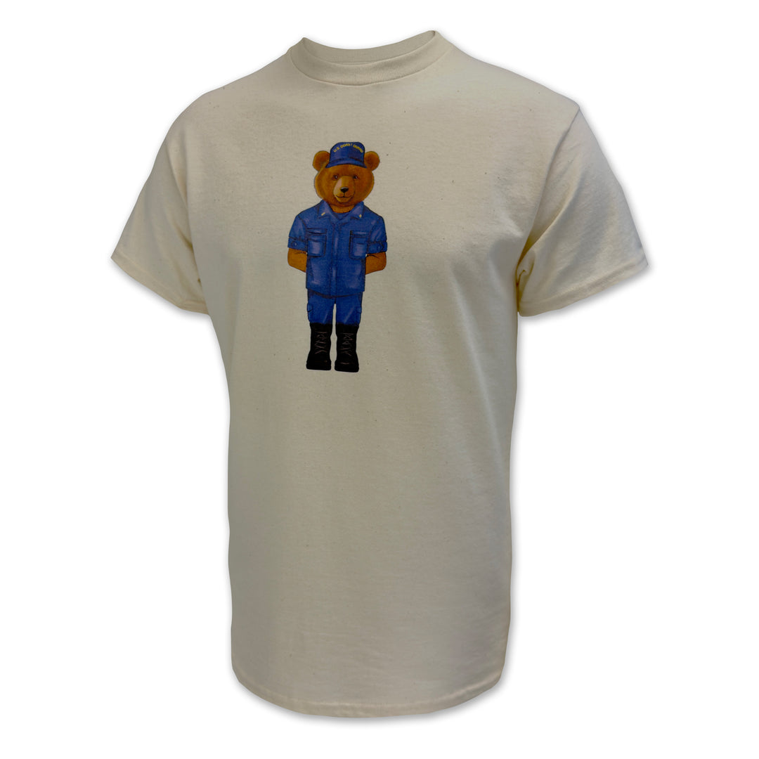 Crew Dog Coast Guard Uniform Bear T-Shirt (Cream)