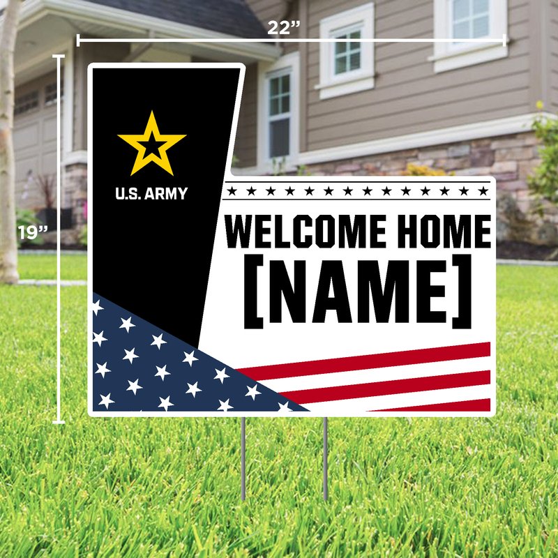 Army Welcome Home Custom Lawn Sign*