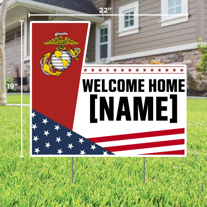 Marines Welcome Home Custom Lawn Sign*
