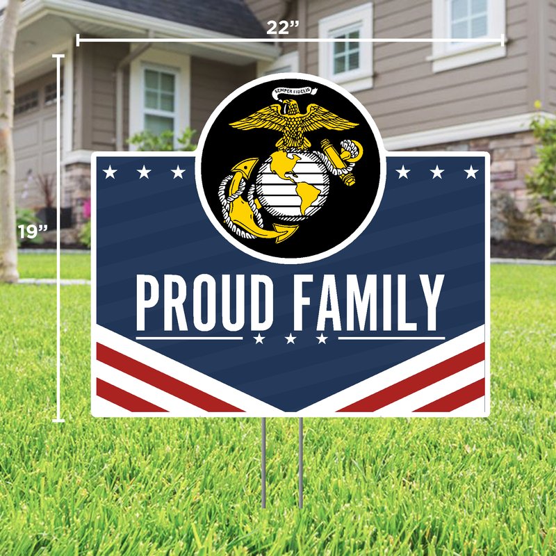 Marines Proud Family Lawn Sign*
