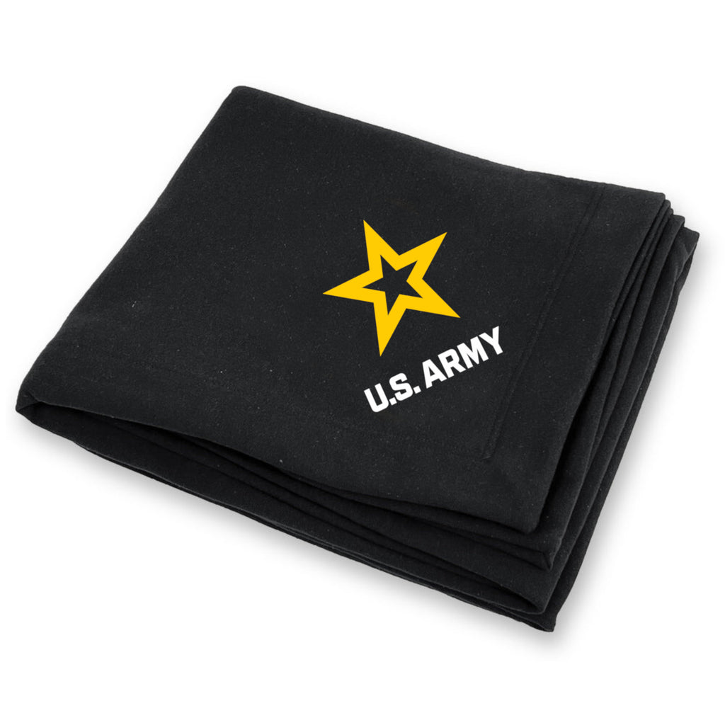 Army Star DryBlend Fleece Stadium Blanket (Black)