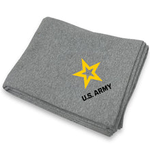 Load image into Gallery viewer, Army Star DryBlend Fleece Stadium Blanket (Grey)