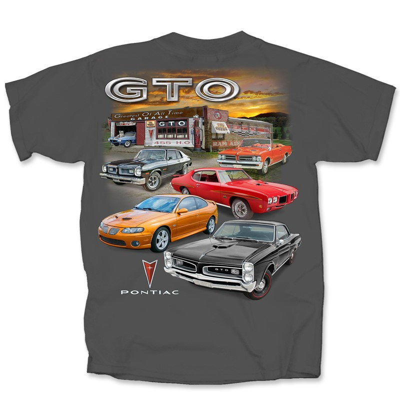 Pontiac GTO Garage Scene T-Shirt (Grey)