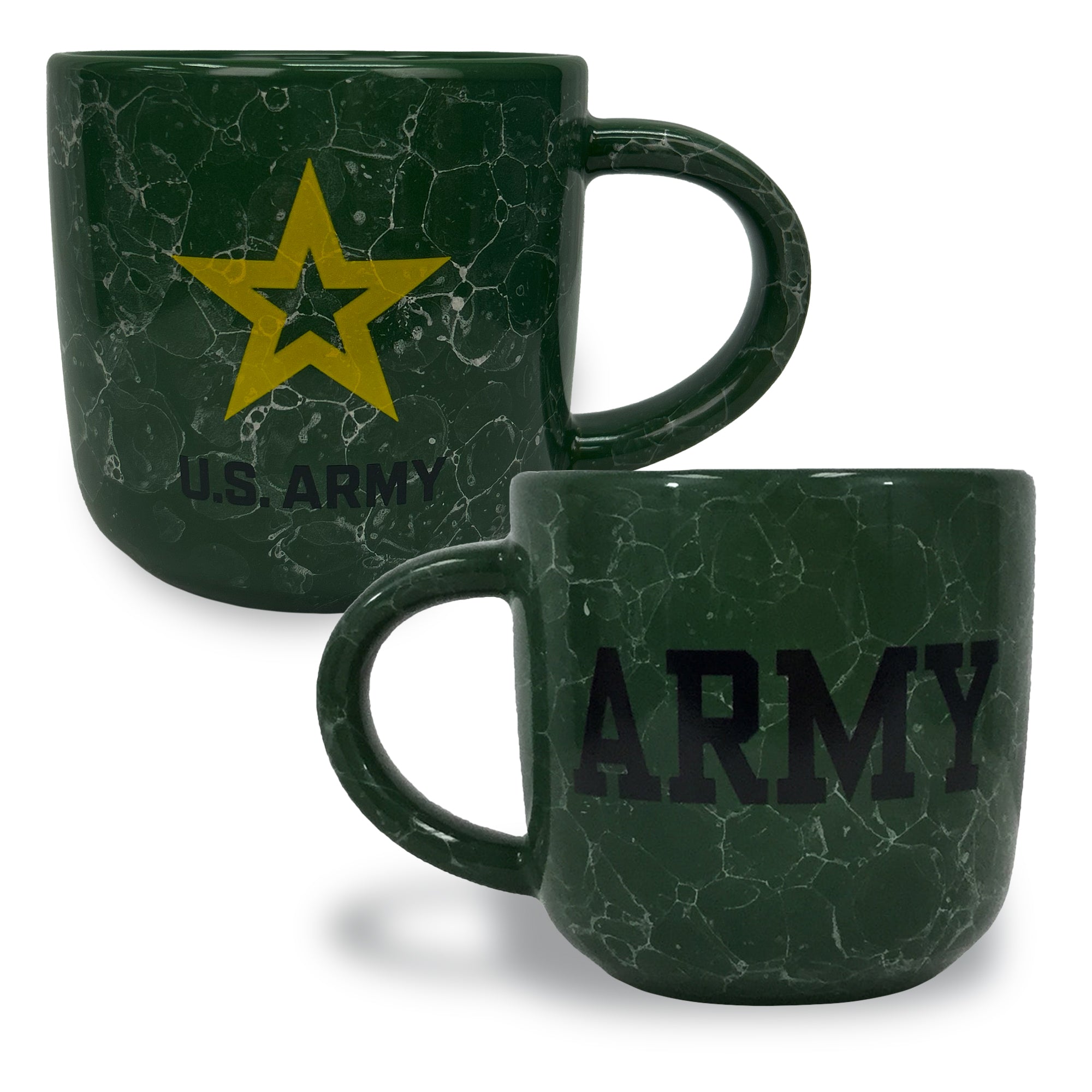 Army Marbled 17 oz Mug (Green)