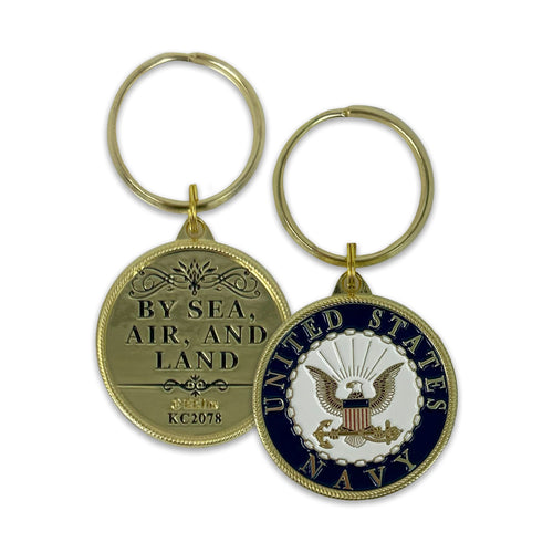 United States Navy Double Sided Key Ring