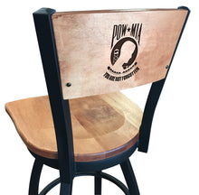 Load image into Gallery viewer, POW/MIA Swivel Stool with Laser Engraved Back