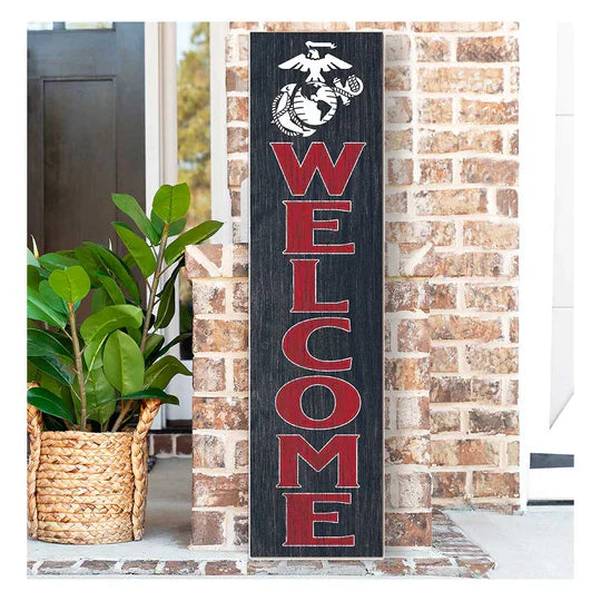 US Marines Leaning Sign Welcome (11x46)*