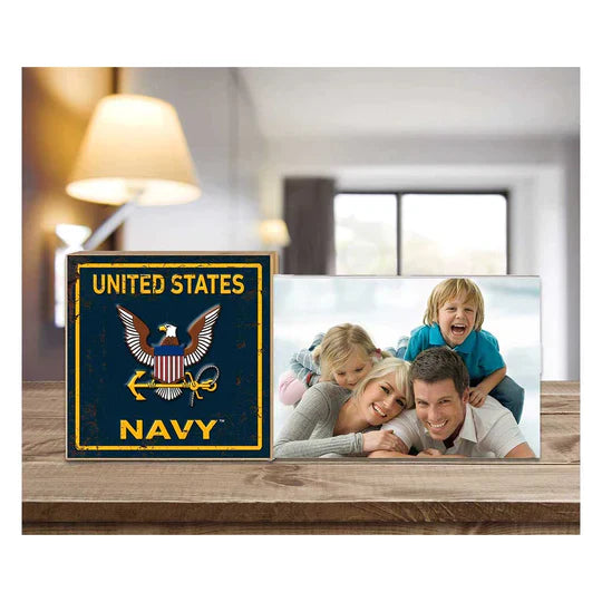 Navy Faux Rusted Floating Picture Frame*