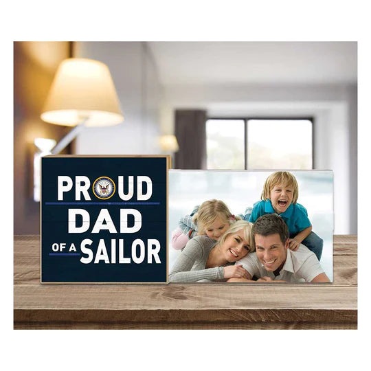 Navy Floating Picture Frame Military Proud Dad