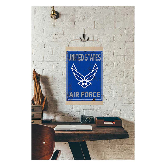 Air Force Faux Rusted Reversible Banner
