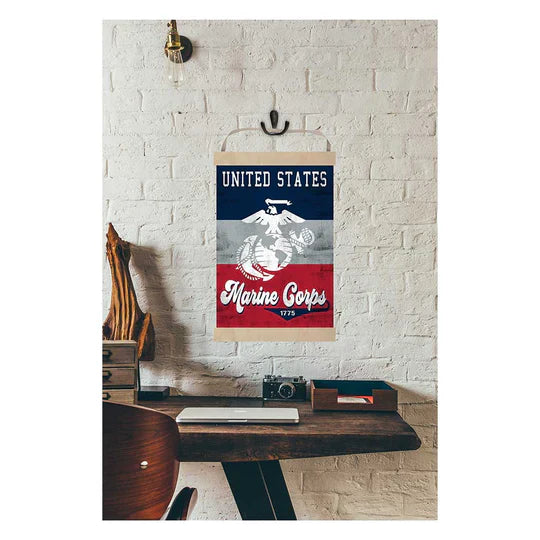 Marines Reversible Banner Sign Retro Multi Color*