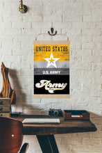 Load image into Gallery viewer, Army Reversible Banner Sign Retro Multi Color*
