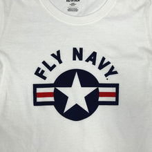 Load image into Gallery viewer, Navy Ladies Under Armour Fly Navy T-Shirt (White)