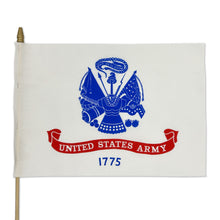 Load image into Gallery viewer, Army 12&quot;x18&quot; Stick Flag (White)