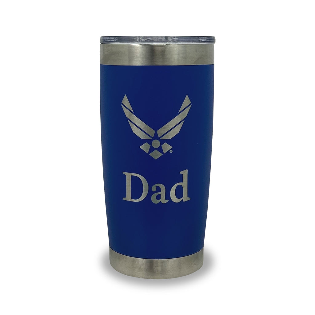 Air Force Dad 20oz Stainless Steel Tumbler (Royal)