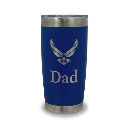 Air Force Dad 20oz Stainless Steel Tumbler (Royal)