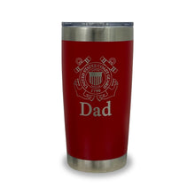 Load image into Gallery viewer, Coast Guard Dad 20oz Stainless Steel Tumbler (Red)