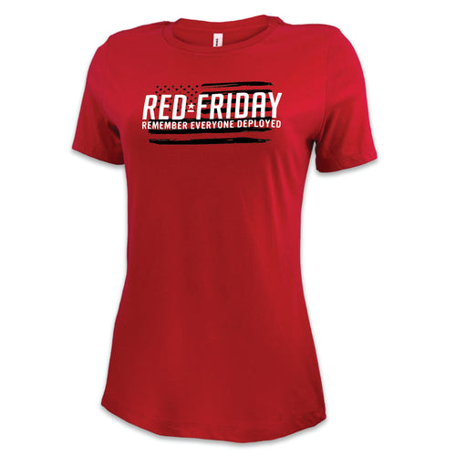 RED Friday Ladies Full Chest T-Shirt (Red)