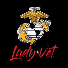 Load image into Gallery viewer, Marines Lady Vet Left Chest Logo T-Shirt