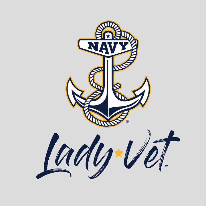 Navy Lady Vet Left Chest Logo Ladies T-Shirt