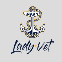 Load image into Gallery viewer, Navy Lady Vet Left Chest Logo Ladies T-Shirt