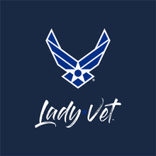 Load image into Gallery viewer, Air Force Lady Vet Left Chest Logo Ladies T-Shirt