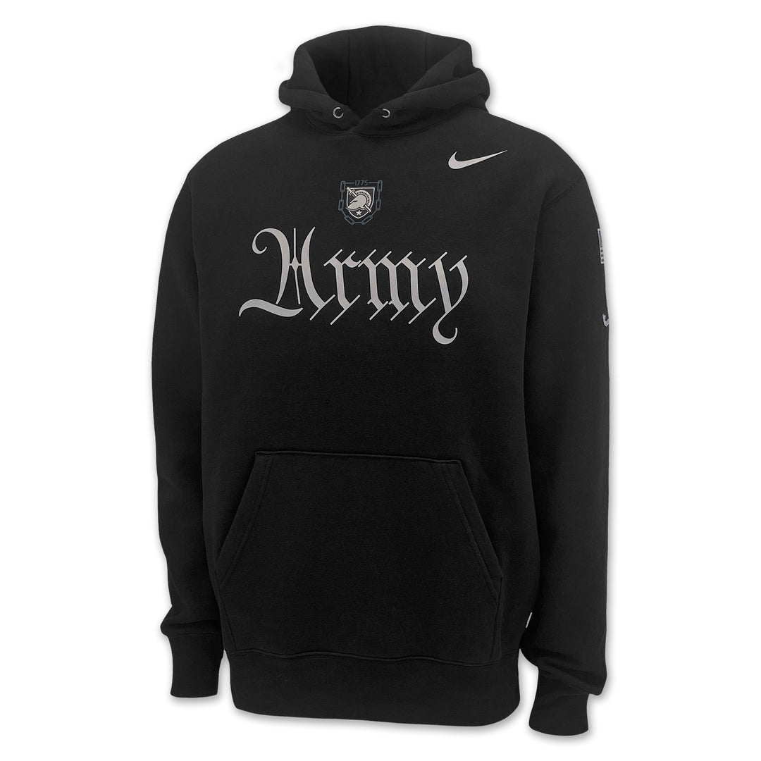 Army Nike 2025 Rivalry Script Club Fleece Hood (Black)