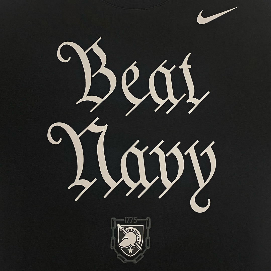 Army Nike 2025 Rivalry Beat Navy Club Fleece Crewneck (Black)