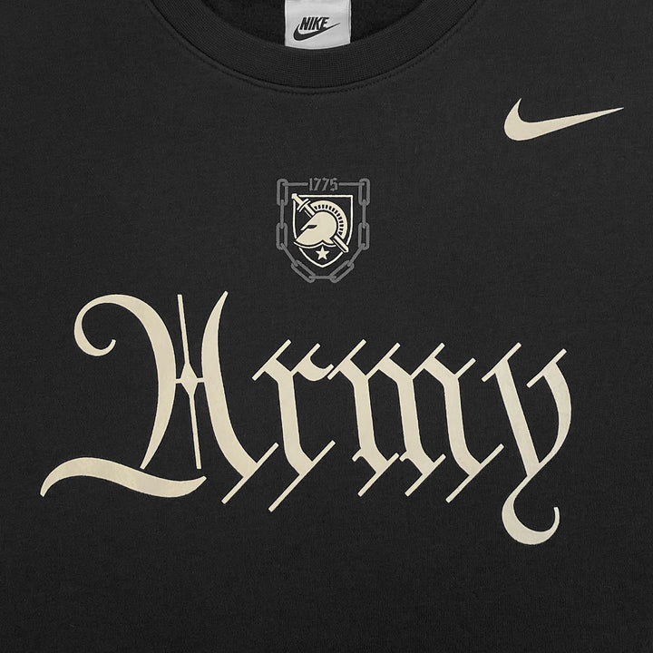 Army Nike 2025 Rivalry Script Club Fleece Crewneck (Black)