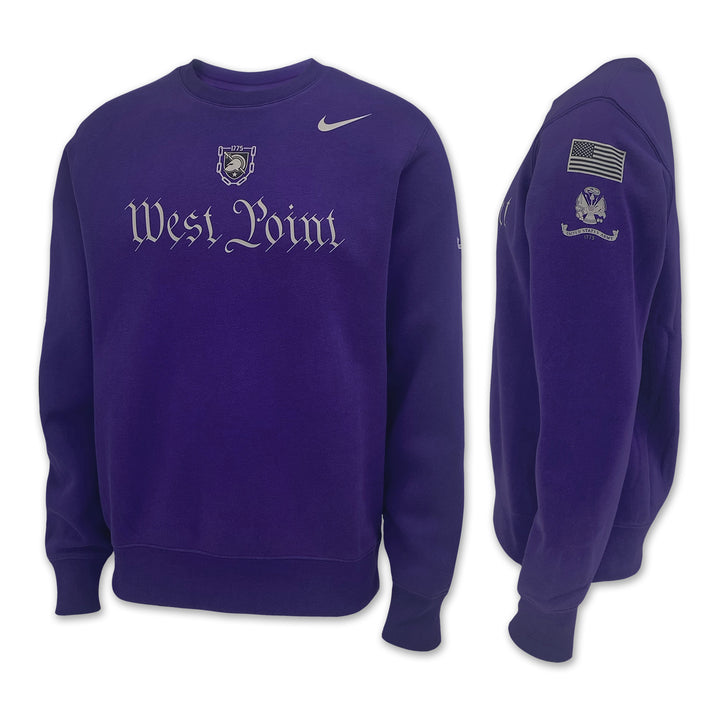 Army Nike 2025 Rivalry West Point Club Fleece Crewneck (Purple)