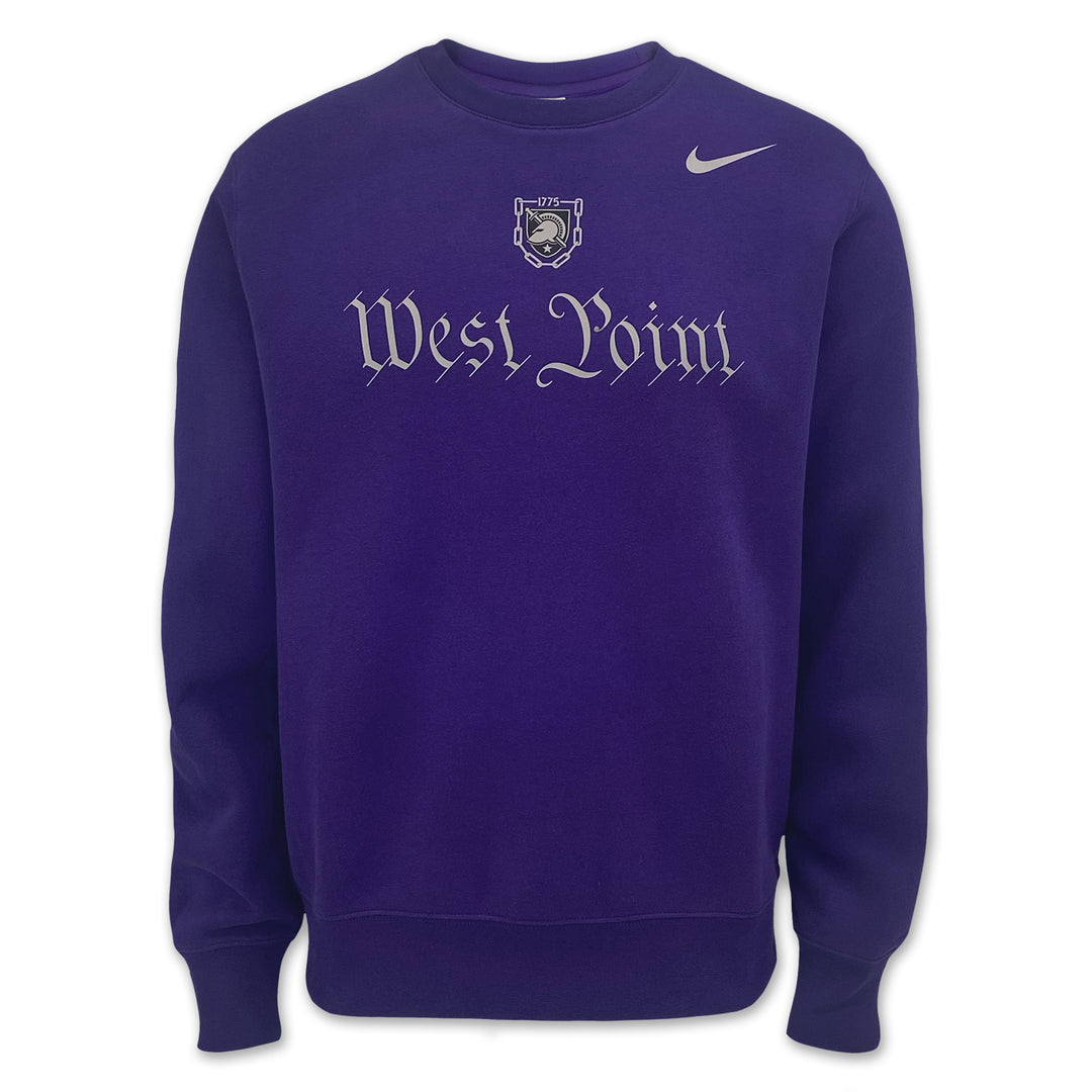 Army Nike 2025 Rivalry West Point Club Fleece Crewneck (Purple)