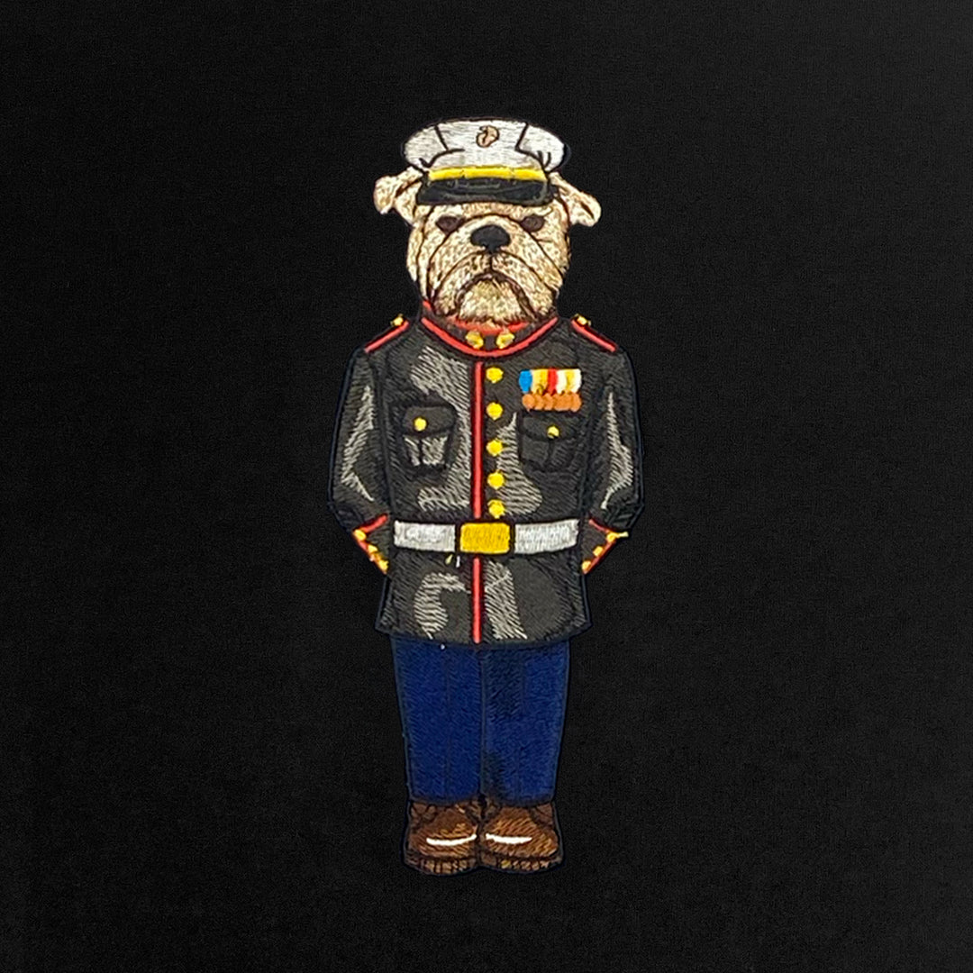 female marine dress blues Marine Dress Blue Embroidered Crew Dog Original Tee (Black) – Armed Forces Gear