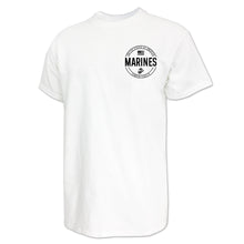 Load image into Gallery viewer, Marines Mens Left Chest Circle Logo T-Shirt (Black Design)