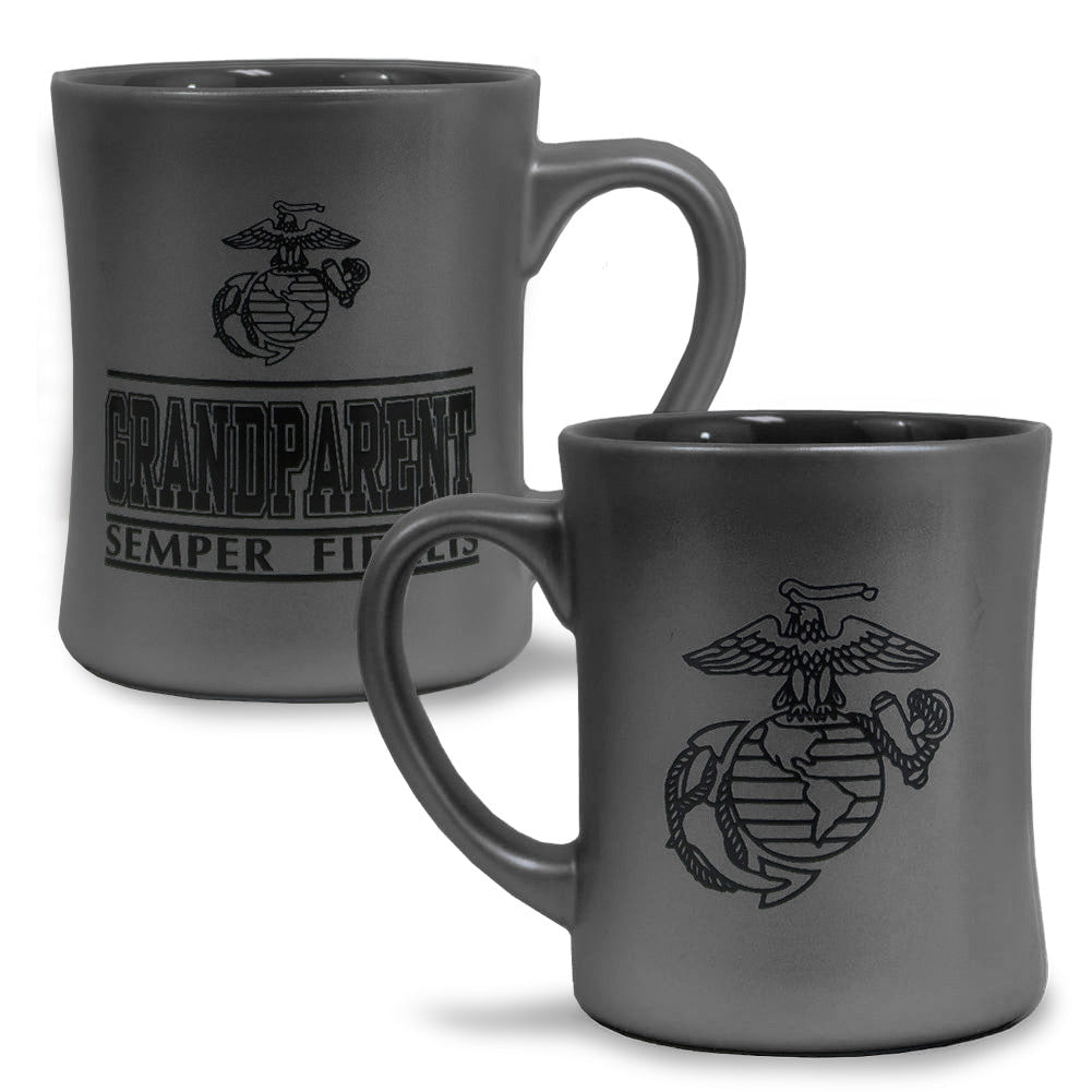 Marine Grandparent 16oz MK Matte Mug (Grey)