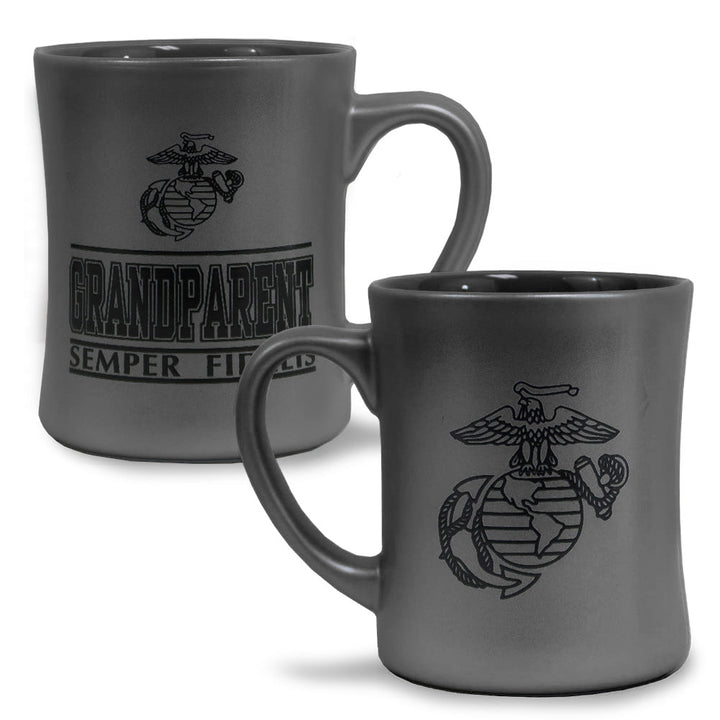 Marine Grandparent 16oz MK Matte Mug (Grey)